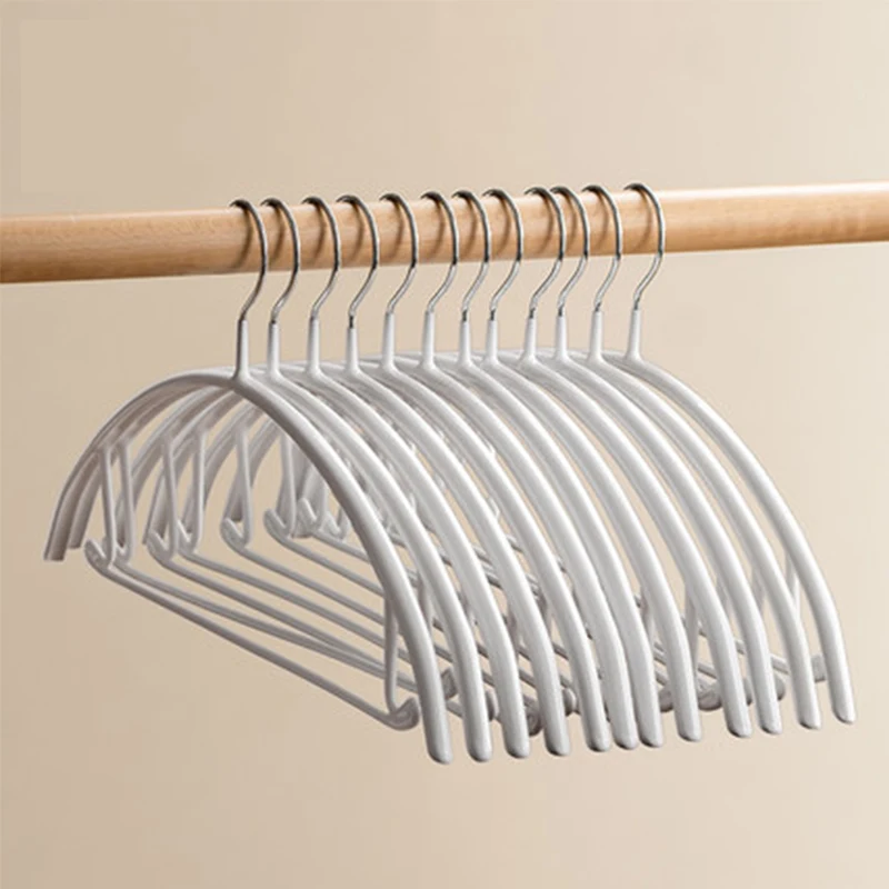 PVC Hanger Household clothes hanging, no trace, anti slip shoulder angle Metal Hanger