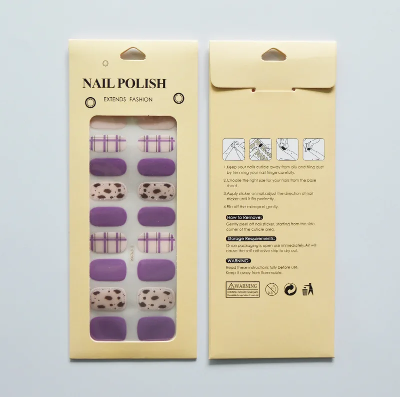Beauty Sticker Nail Fashion Wholesale Cheap Price Semi-cured Gel Nail Sticker Luxury_29