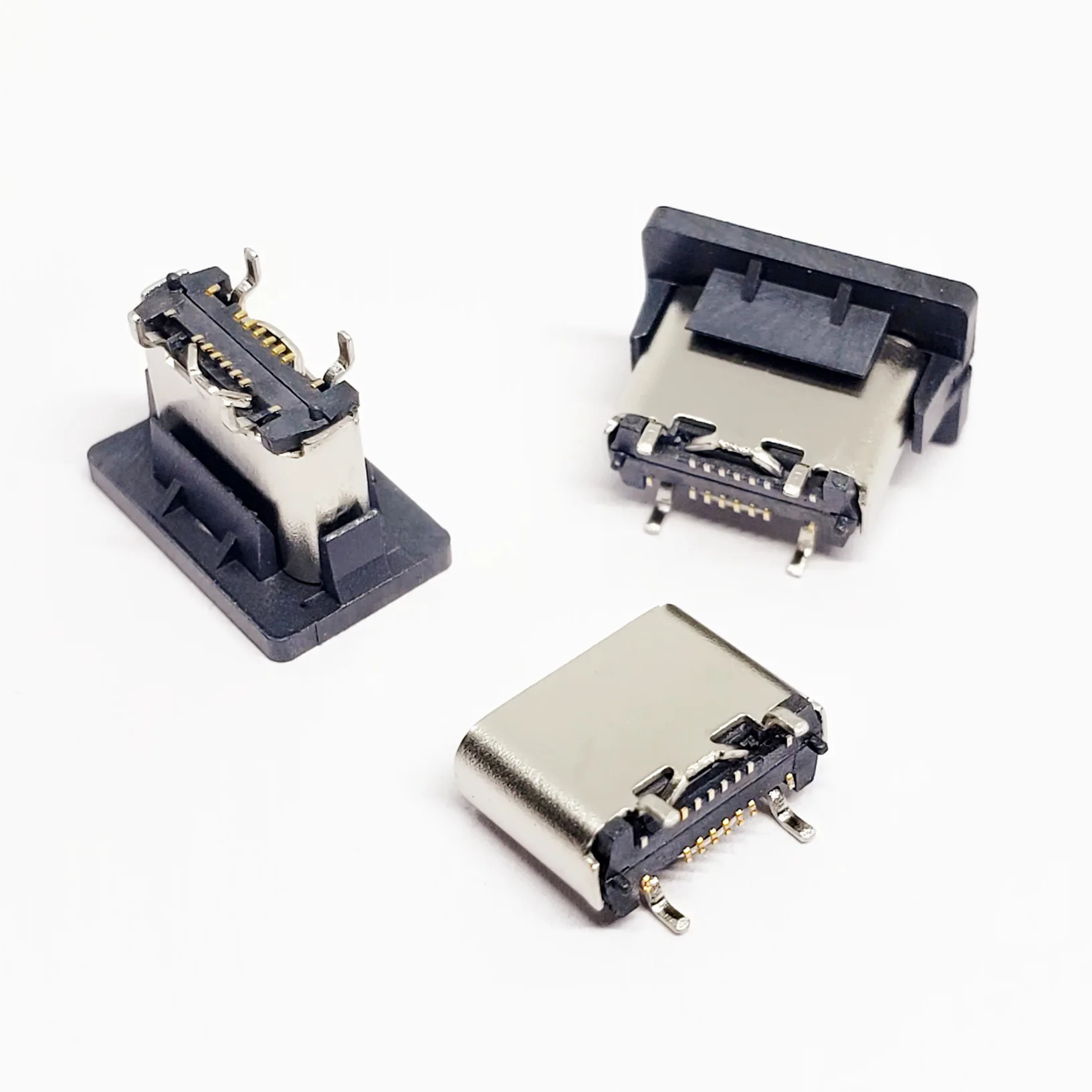180 degree Smt 16Pin B Typec Female Typec Usb Smd vertical Charging Port Connector For Mobile Phone Micro Charging Pin