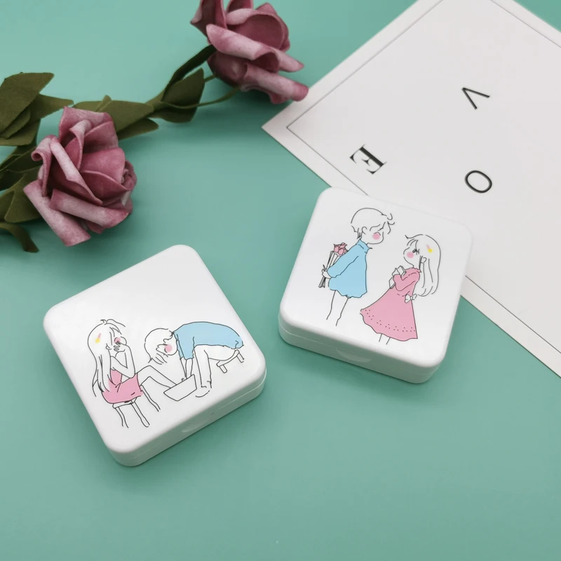 Новый дизайн модный OEM Пользовательский логотип Мультяшные любимые теплые и милые контактные линзы очиститель дисплей комплект контактных линз с