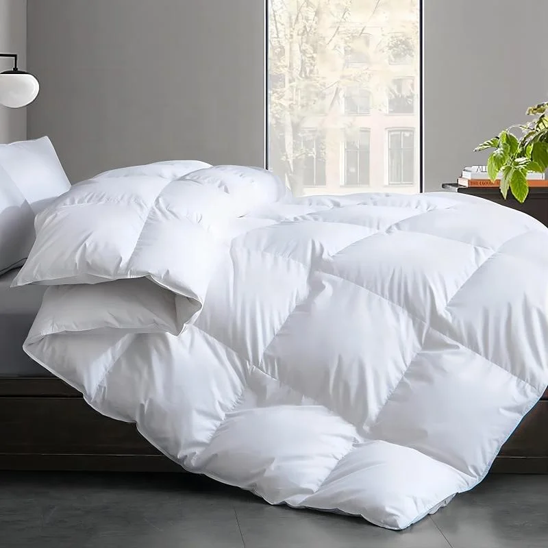 OEM Custom Luxury King Duck/Goose down Duvet Comforter Set Quilted Design 100% Cotton Available Twin Queen Sizes
