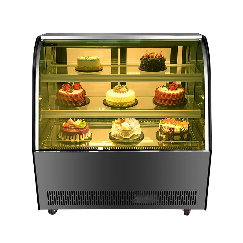 Huaer glass showcase pastry freezer cabinet display cake freezer