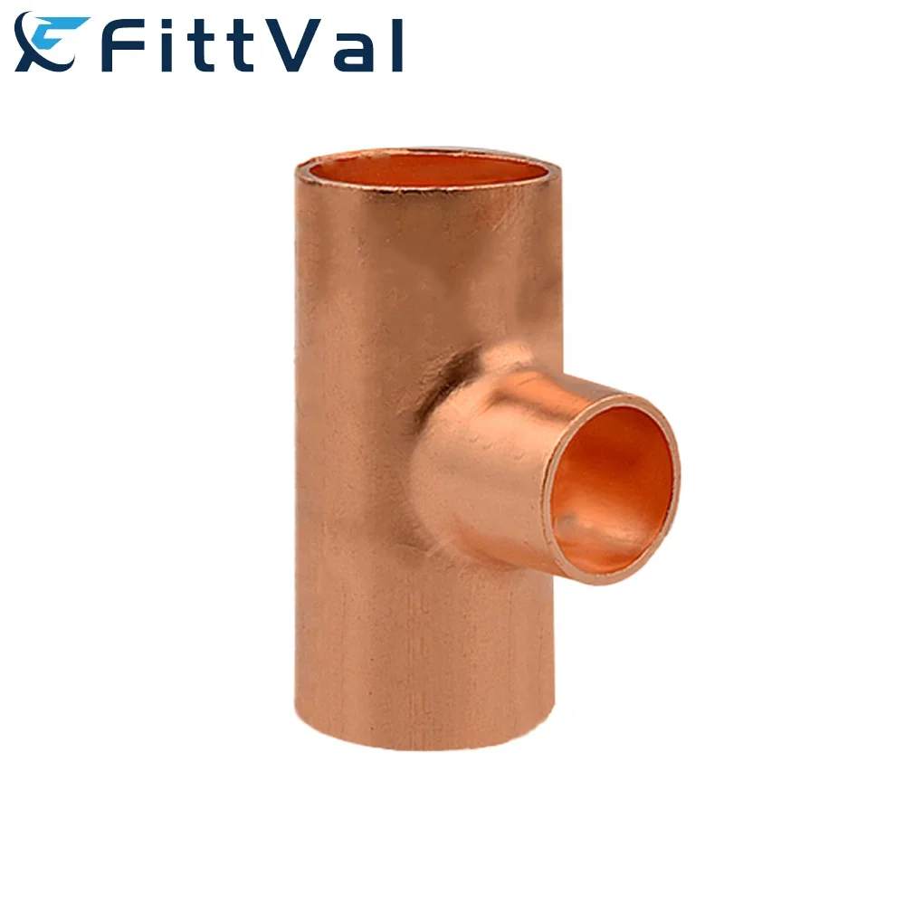 Factory Custom Tee Connection 3 Way Solder Joint Reducer Copper Fittings Plumbing for Water