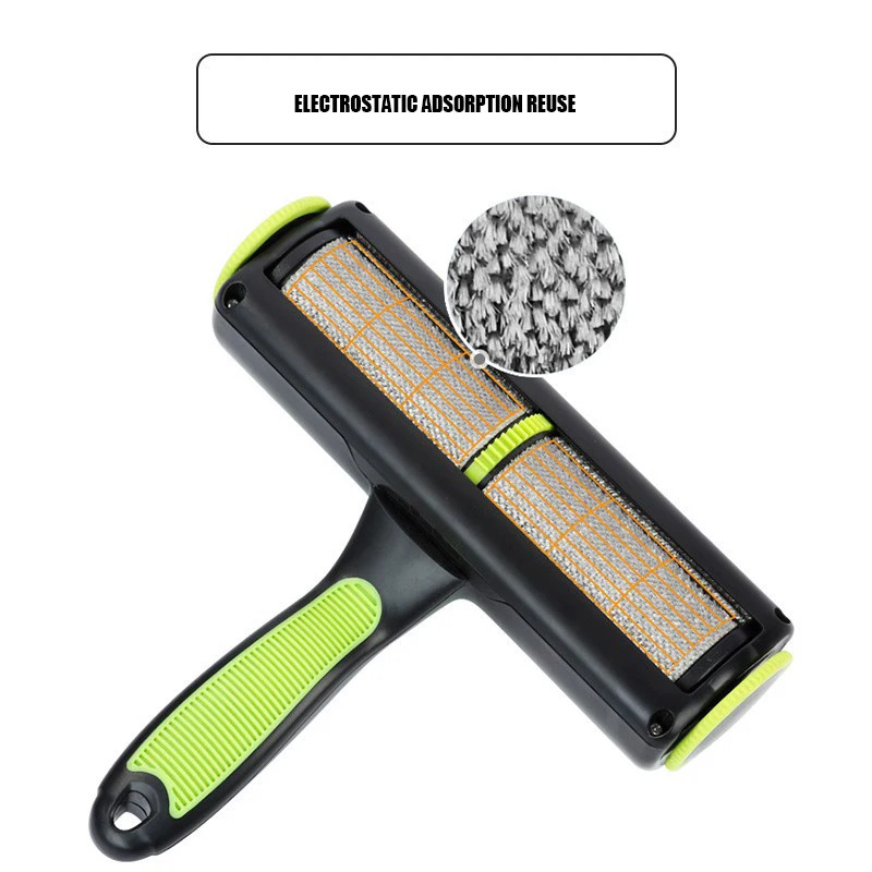 2023 Wholesale Two-way Pet Hair Remover Roller Sofa Cleaning Dog Cat Hair Sticky Roller Brush