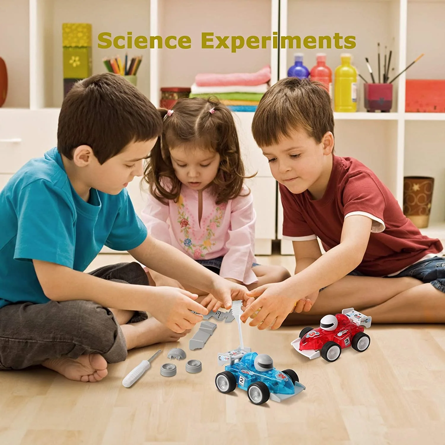Science Kit Stem Toys Salt Water Powered Racing Car Educational Experiments DIY Activities Learning toys