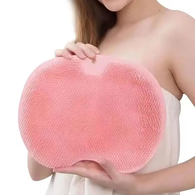 Silicone Rubbing Shoulder Strap Suction Cup Foot Massage Brush Shower Massage Bathroom Non-slip Bath Mat