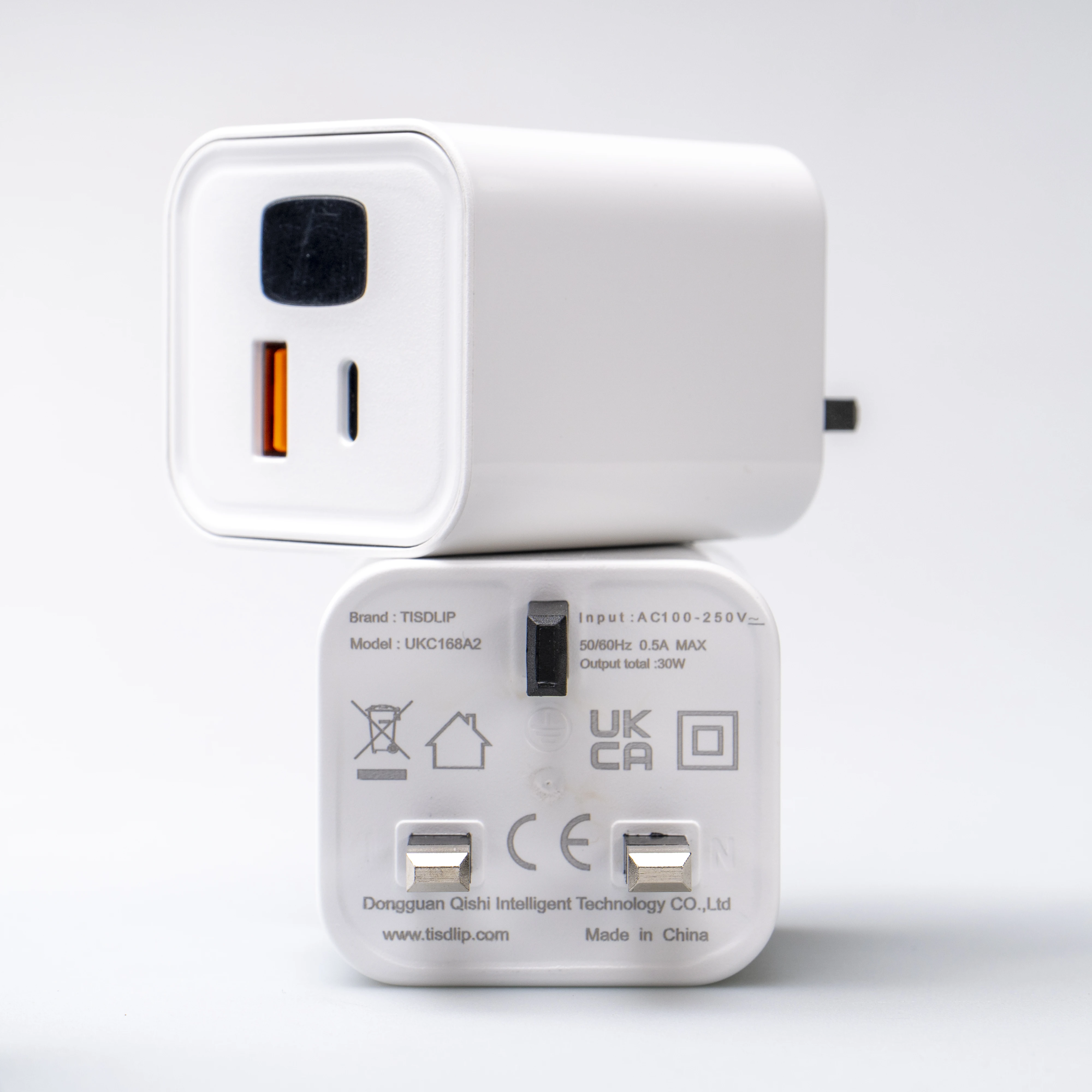 2-Port PD 30w Type C Power Adapter UK Plug Smart Travel Fast Charging QC 3.0 Usb Original Charger for Phone Laptop