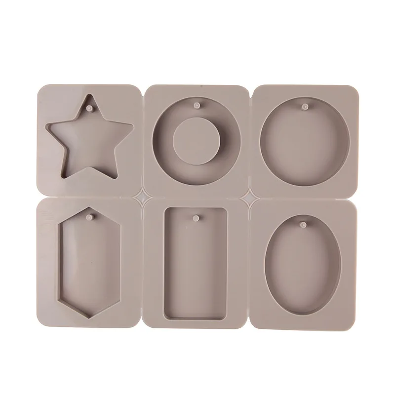 
Round five-pointed star rectangular combination porous shape diy aromatherapy wax tablets epoxy pendant silicone mold 