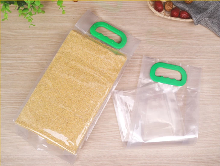 Big discount Side Gusset Vacuum Sealer Bag Nylon PE Vacuum Rice Bag with handledry food vacuum bag