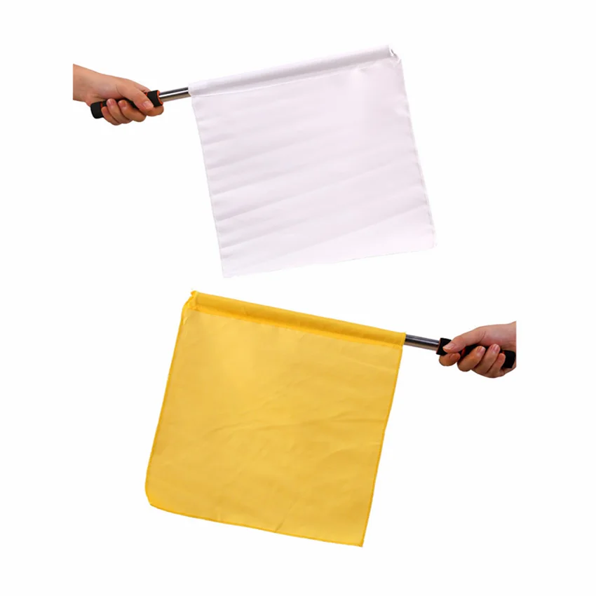 Soccer Referee Flag for Sports Match Football Linesman Flags Judge Sideline Flag with Carry Bag