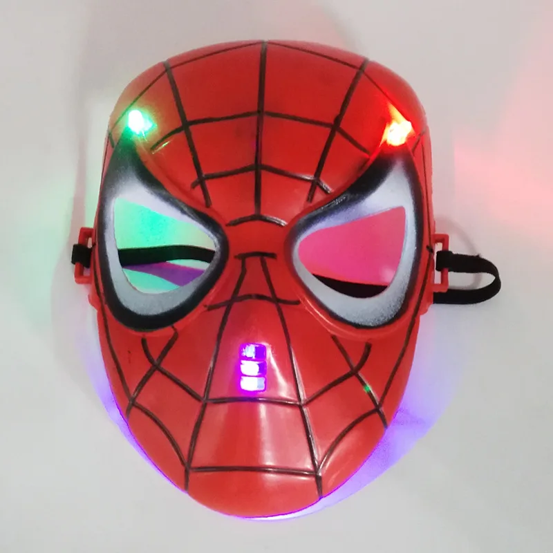 Marvel Spiderman Hulk Cosplay costume PVC action toy Model Toys for kids birthday party gifts noctilucence mask