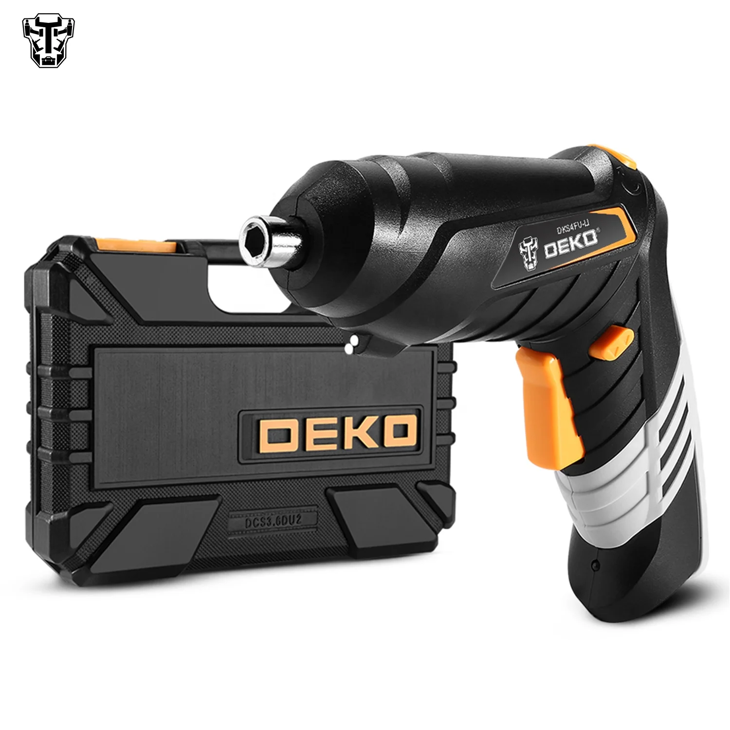 DEKO DKCS3.6O1 SET3 Cordless Screwdriver Li-ion Battery USB Plug Adjustable Handle Cordless Tool Combo Set