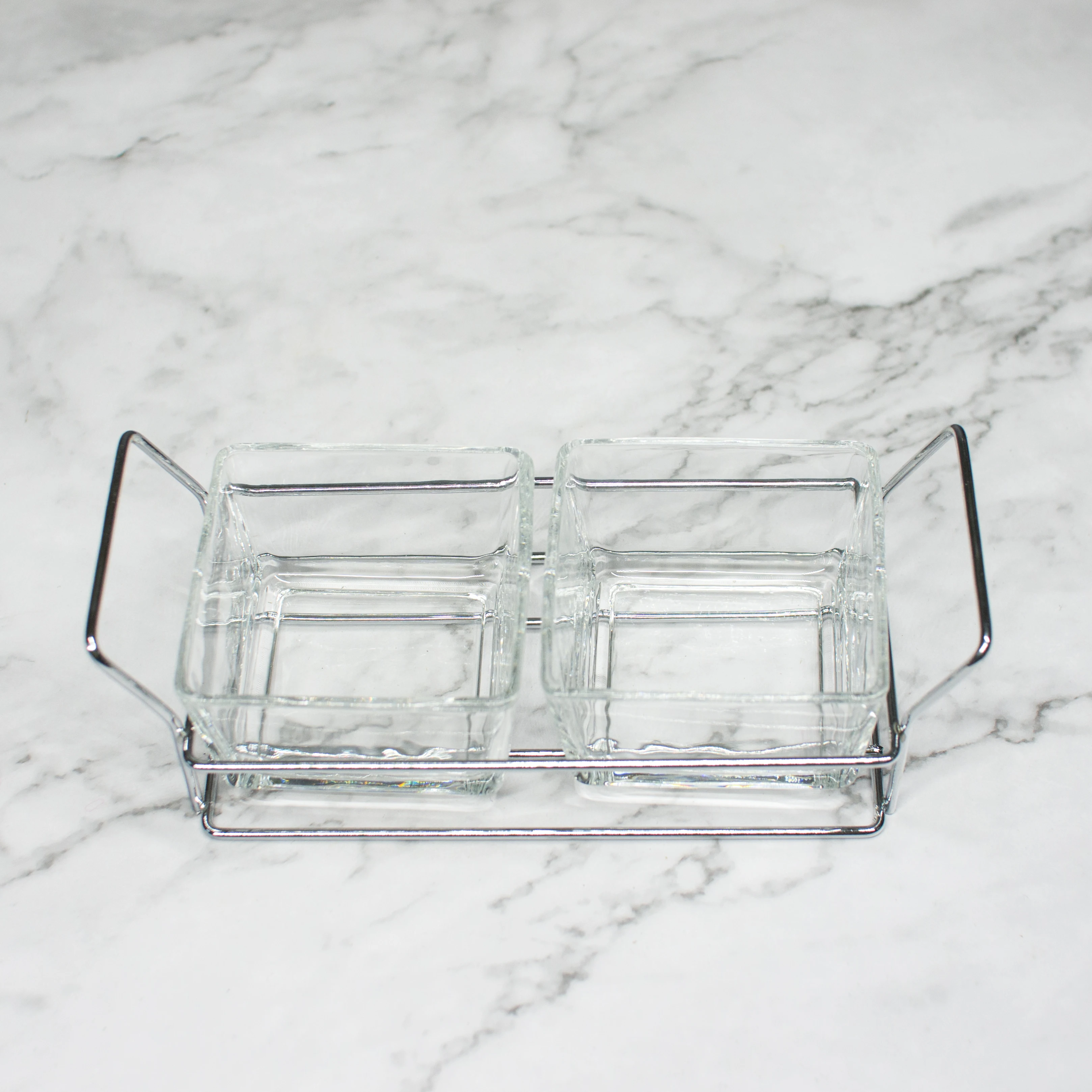 Hot Sale Nordic Snack Serving Plates Coffee Shop Sugar Dessert Bowls Glass Bowl With Tray
