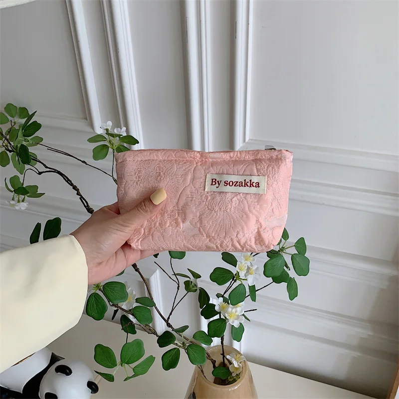 Custom Logo Design Makeup Organizer Pouch Cosmetic Toiletry Travel Bag Makeup Bag