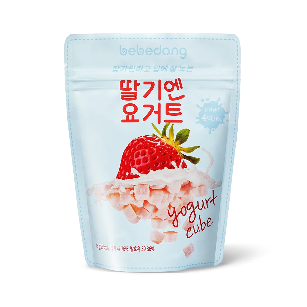 [Bebedang]bebedang Freeze-Dried Yogurt Cube- strawberry Healthy Yogurt with Lactobacillus good yogurt