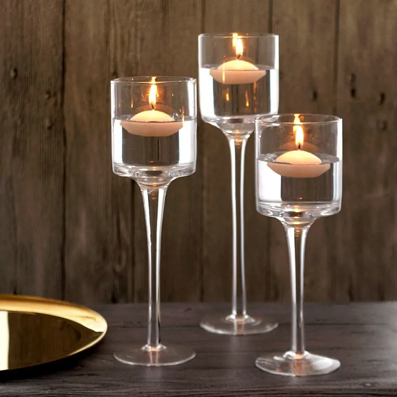 Wholesale 3 in 1 set Event Wedding Decoration Supplies Wedding Centerpieces glass Candle Holder set Candle Holder