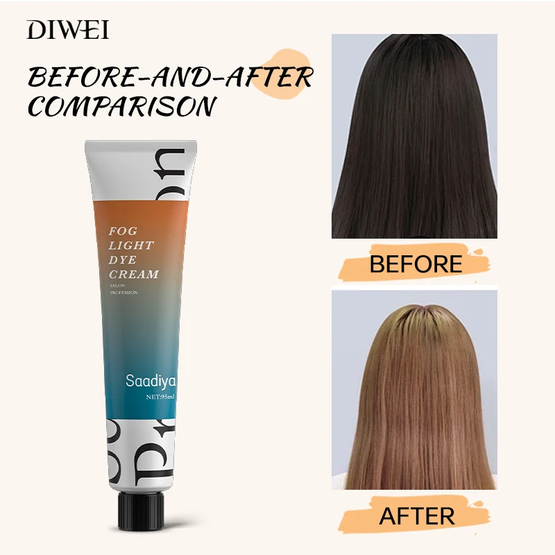 DIWEI Factory OEM Best Coloring Hair Color Cream Low Ammonia Salon Permanent Hair Dye
