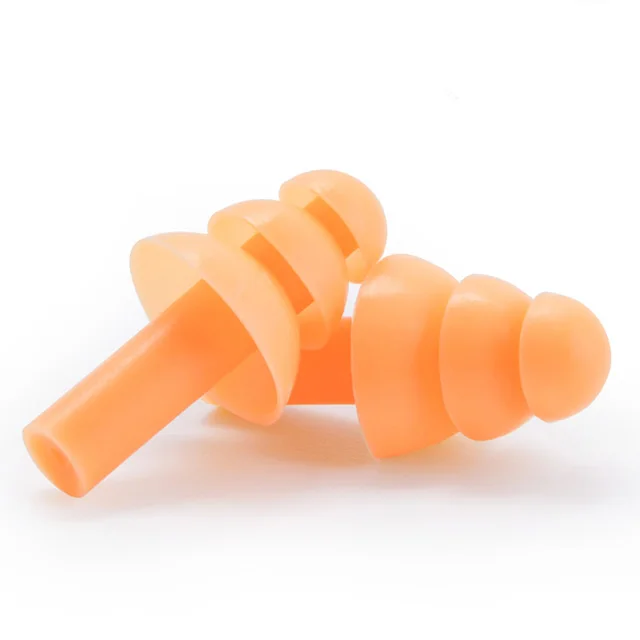 Soft Silicone Reusable Earplugs 32dB Waterproof Earplug Swimming Earplug
