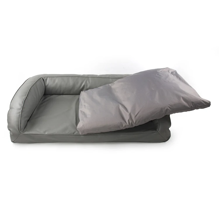 All Weather Leather Pet Dog Sofa Bed Extra Comfort Large Sleep Couch For Large Dogs Washable Sofa Memory Foam Dog Bed