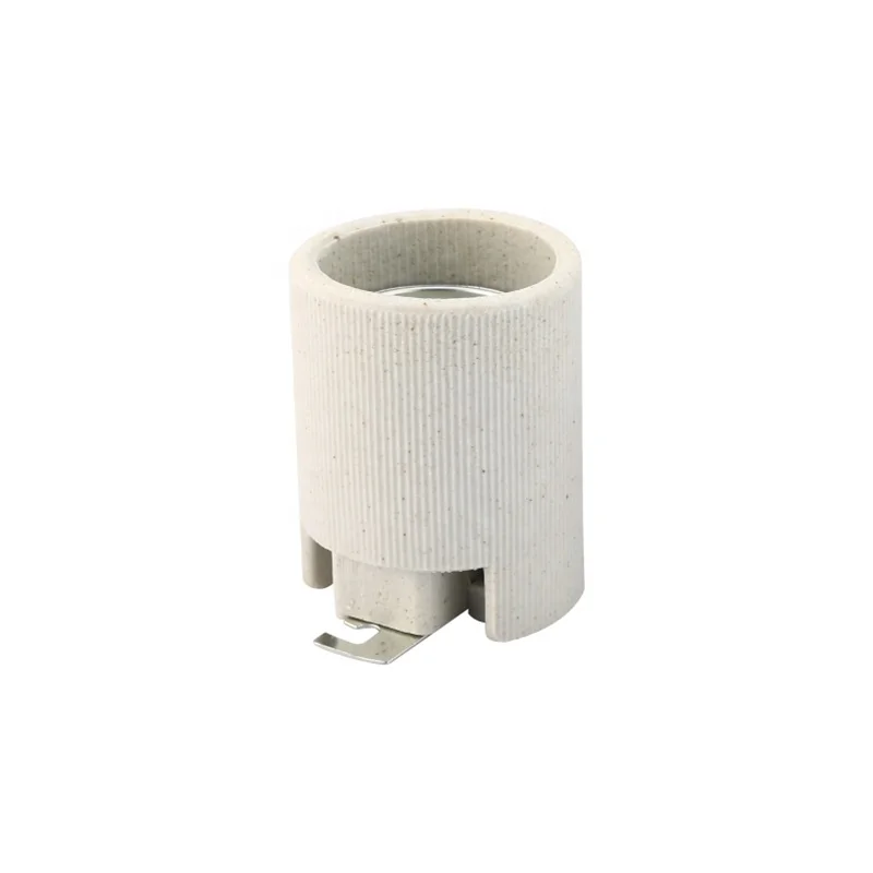 Hot Selling Beige 250V 4A All Ceramic Material E27 E40 Lamp Cord Holder for Indoor Home Garden Bulb With CE Certificate Max 200W