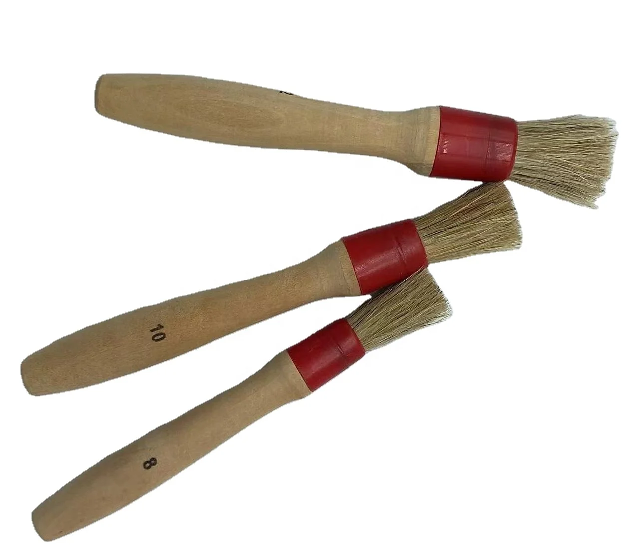 Круглая щетка для клея для кожи и аналогичных применений, изготовлена с пластиковой отделкой, круглая кисть для клея