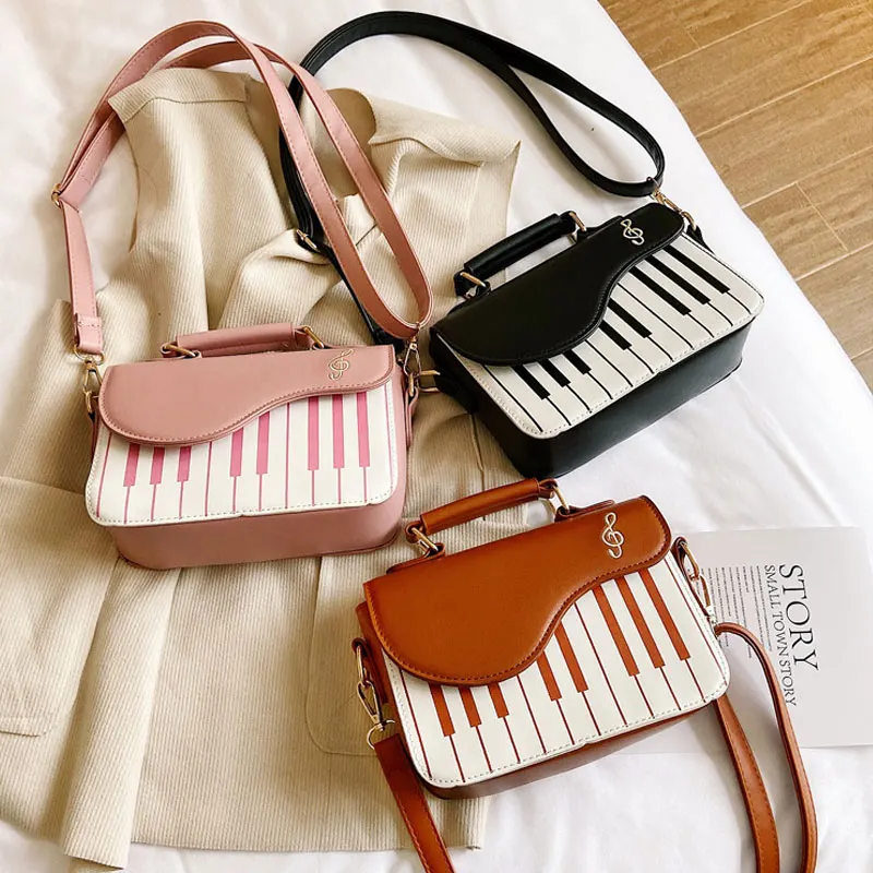 Pu Leather Casual Durable Fancy Designer Handbag Purse Piano Cute Sling Bags For Women Handbag