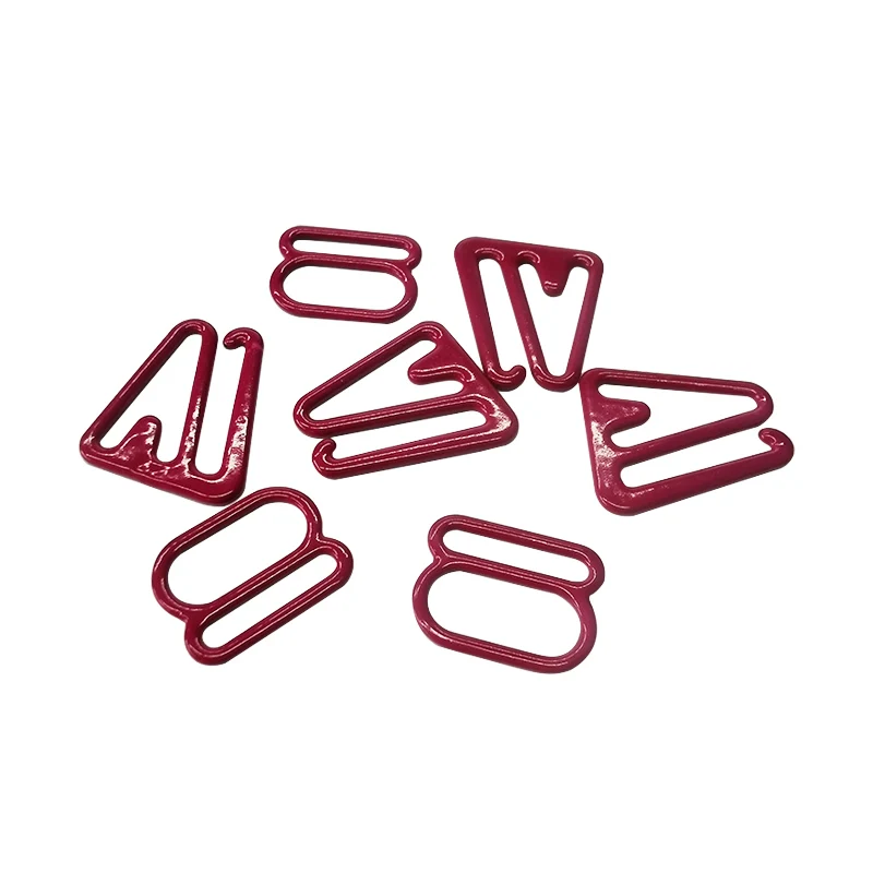 Sustainable colorful adjuster buckle bra clasp multiple sizes nylon coated bra ring slider hook adjuster  for swimwear accessory