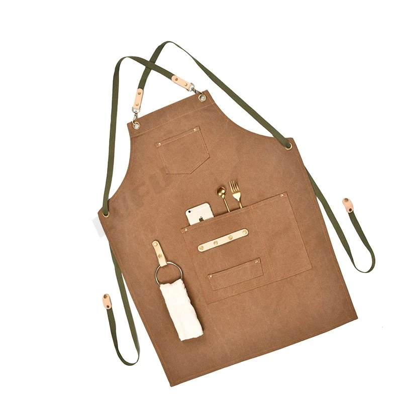
promote cafe apron with leather barista apron canvas 