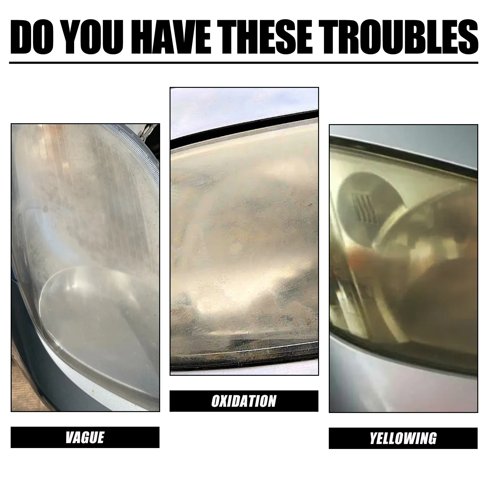 Rayhong car headlight restoration kit yellow blurry oxidated headlight repair kit scratches repairing set for car headlight