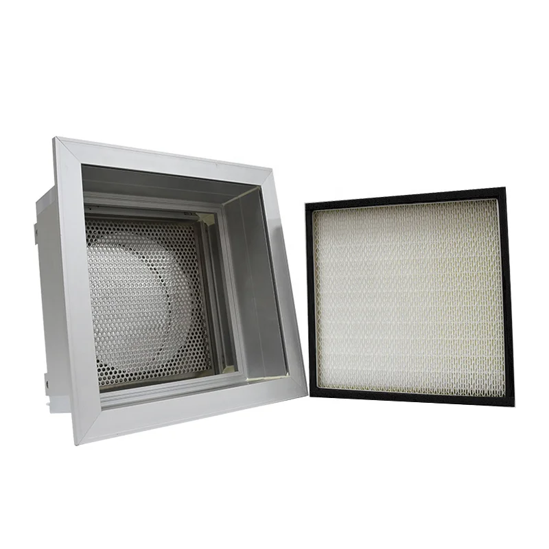 Medical Customized Manufacturing Company Cleanroom Aluminium frame HEPA Filter Ceiling Air Supply Housing HEPA Box