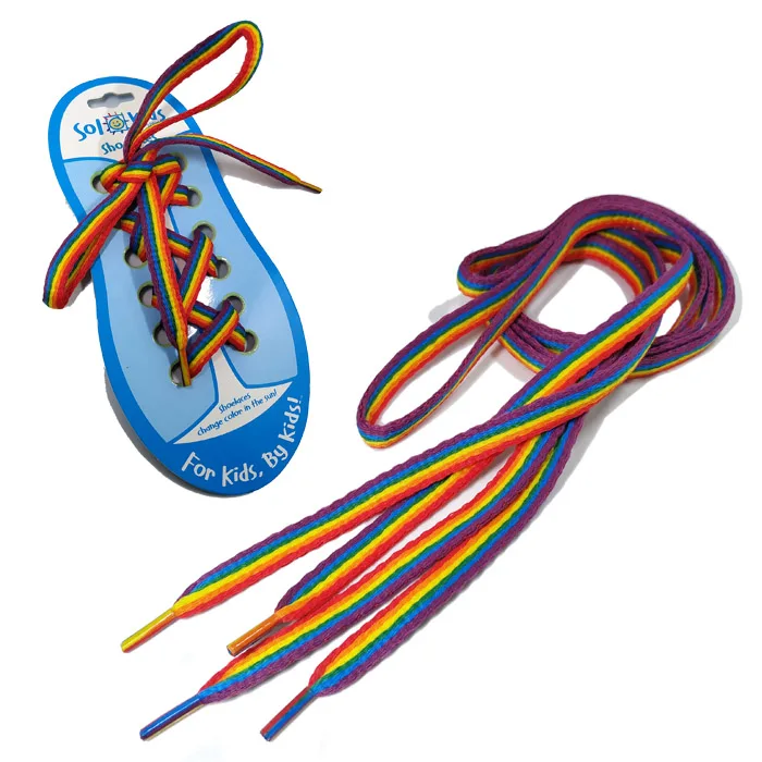 cheap flat casual rainbow colorful shoelace shoe lace