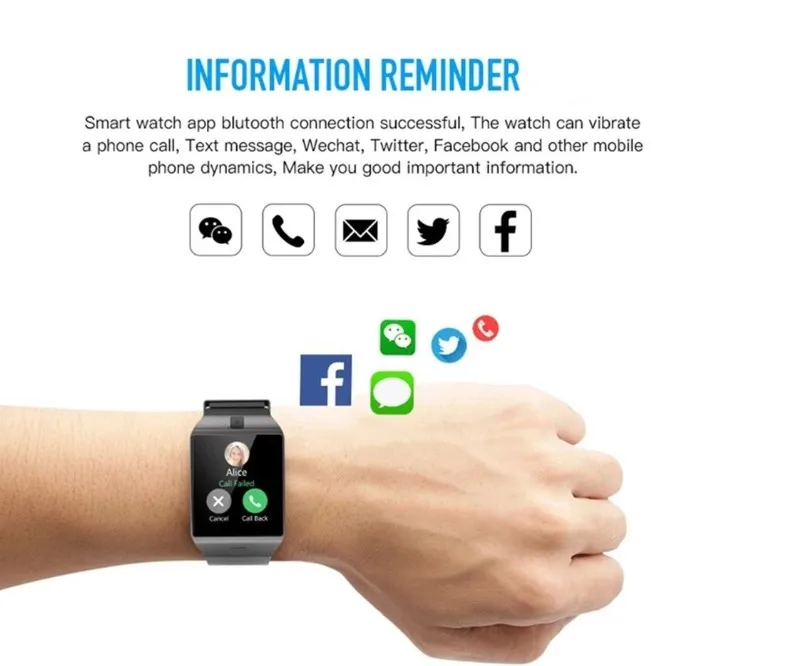 Wholesale Cheap 2g Reloj Android Sim Card Montre Connecte Calling Dz09 Mobile Smart Watch