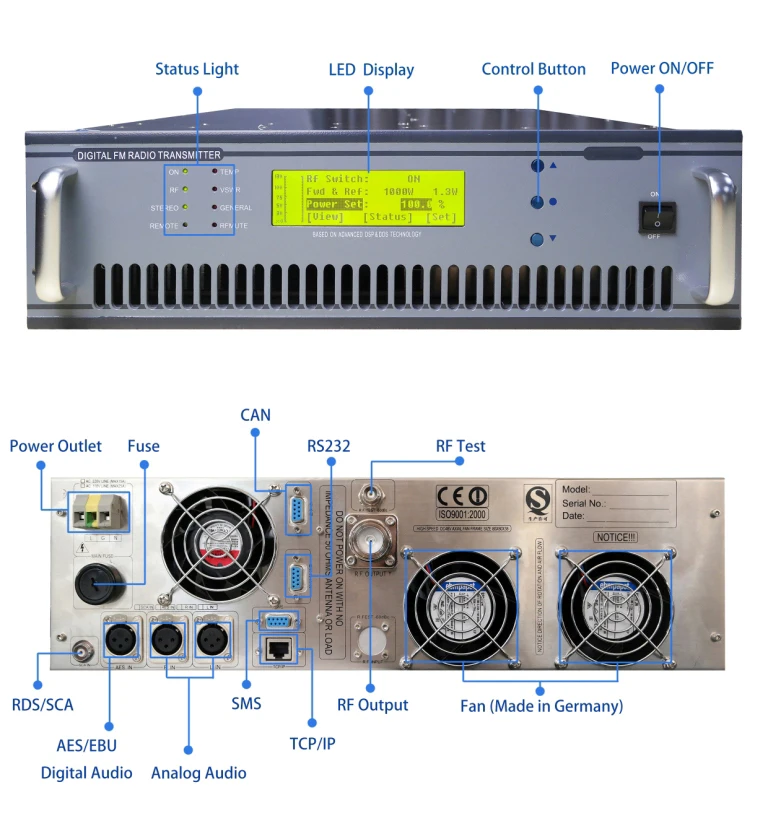 1kw fm transmitter 1000w radio transmitter for radio station