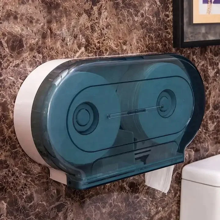Hot Sale Plastic Double Wall Mounted Roll Paper Dispenser Hotel Plastic Double Paper Dispenser