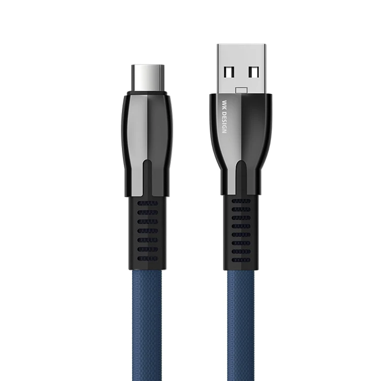 WK USB нейлоновый Плетеный 2.4A 5A кабель для быстрой зарядки мобильного телефона для iPhone Huawei Samsung