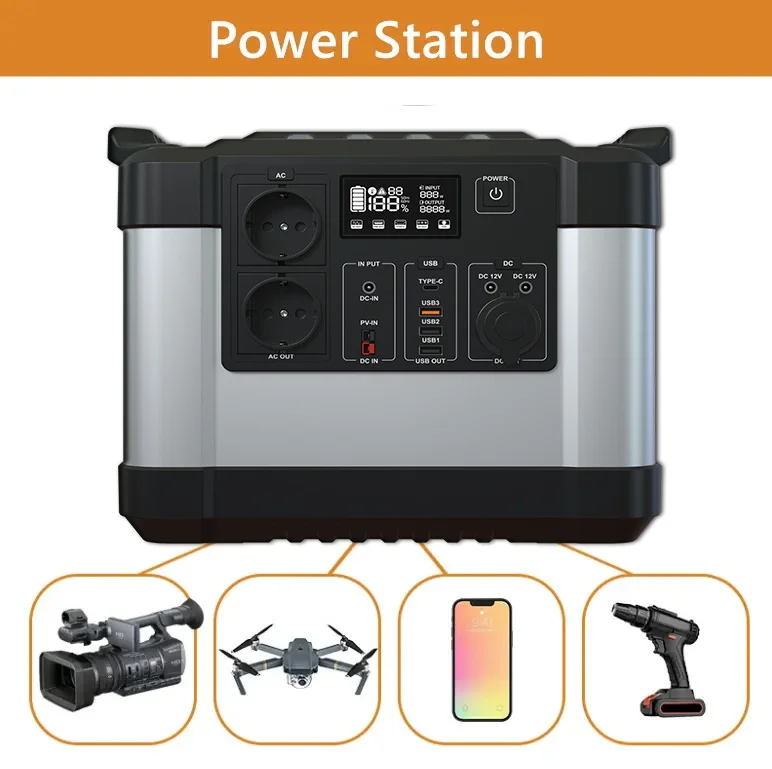 Hot product portable power station 1000W lifepo4 outdoor solar generator energy system portable charger power bank