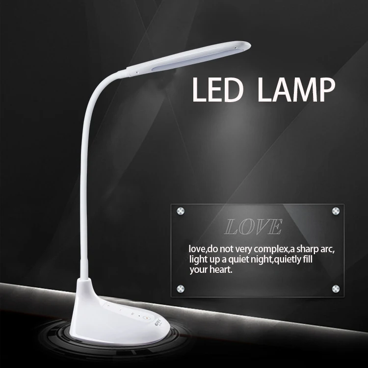 Cordless LED lamp Rechargeable dimmable reading suitable for office USB charging