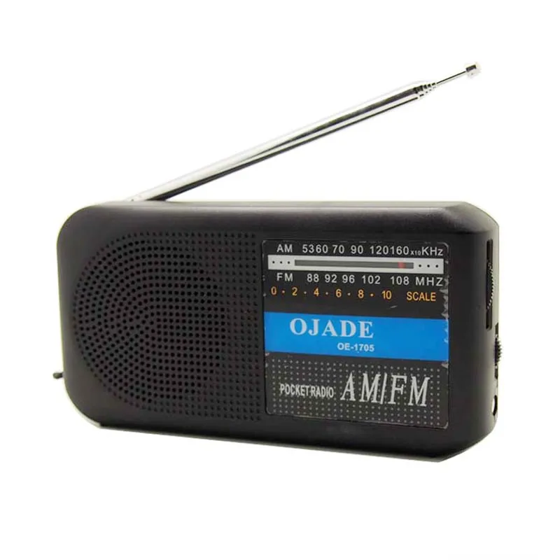 ABS material portable am fm radio with telescopic antenna