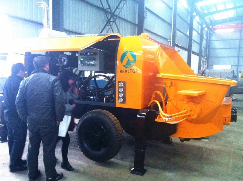 Trailer mounted concrete mixing pump JB40/450 concrete pump with mixer