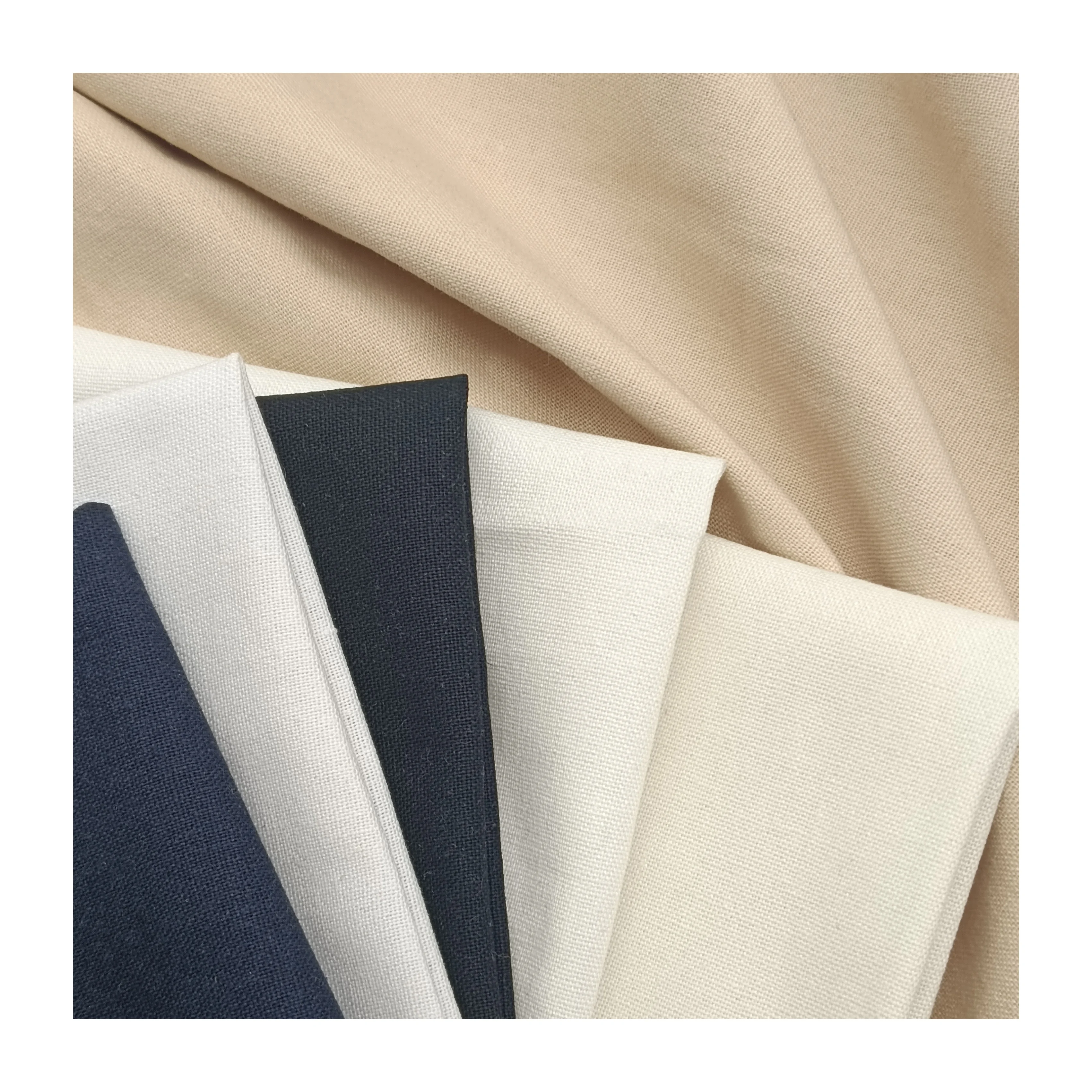 High quality medium weight linen viscose fabric for garment ready to ship