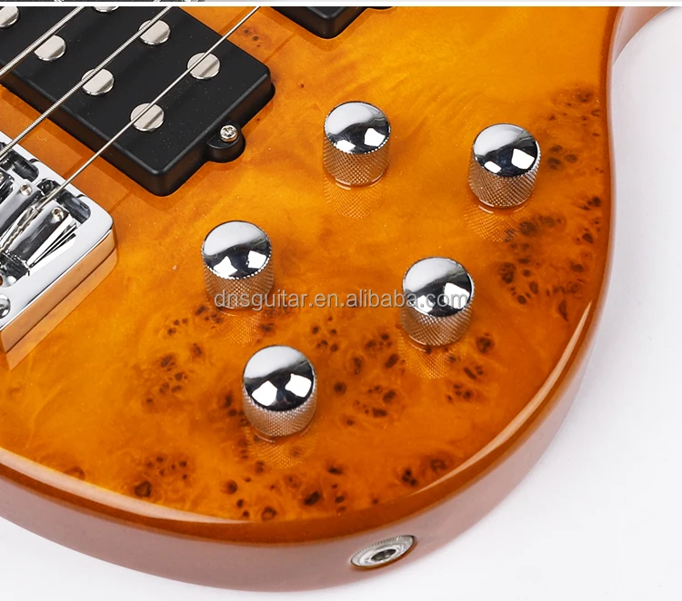 Adult electric bass guitar 9mm electric bass guitar nut washer for input outp top and okoume body electric  bass guitar