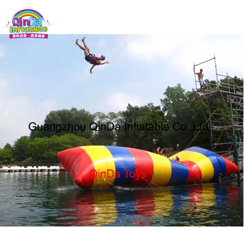 Cheap inflatable water jump bag / inflatable water catapult blob for water park game