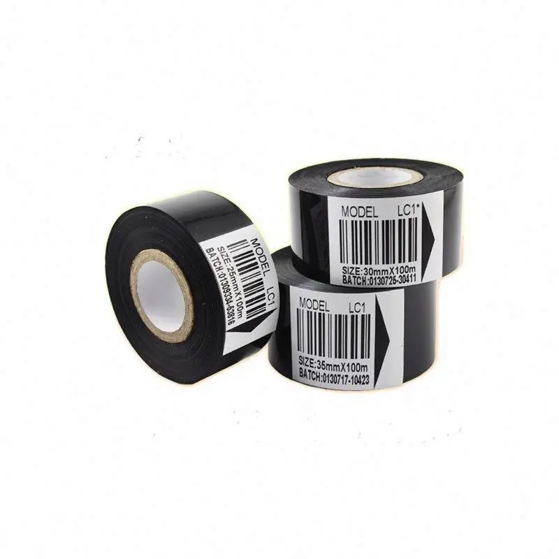 30mm*100m LC1 black hot coding foil ribbon date coder printing hot foil stamping ribbons