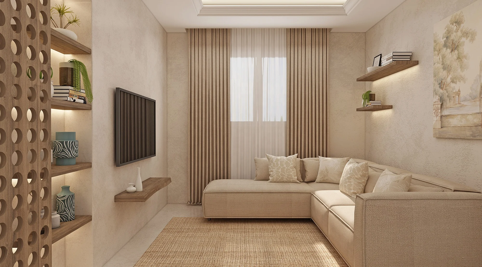 Custom Made Luxury Wooden TV Cabinet With Storage Standard Hotel Bedroom Living Room Furniture