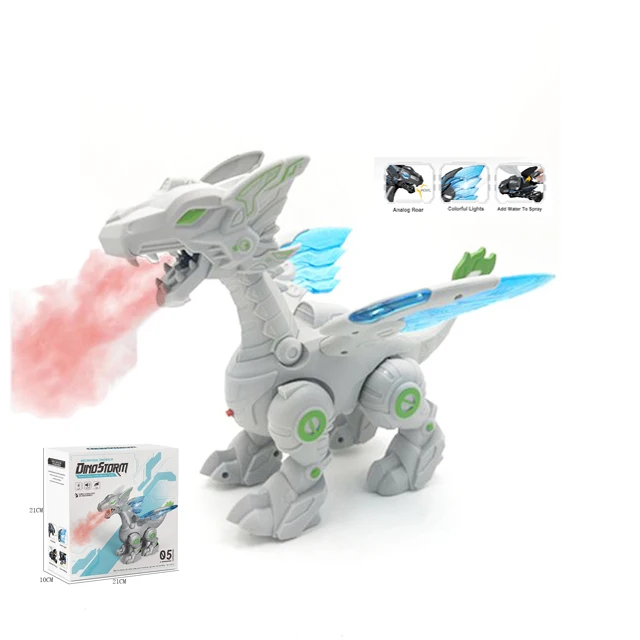 Hot selling realistic toy robot spray electric dinosaur mechanical dinosaur toy
