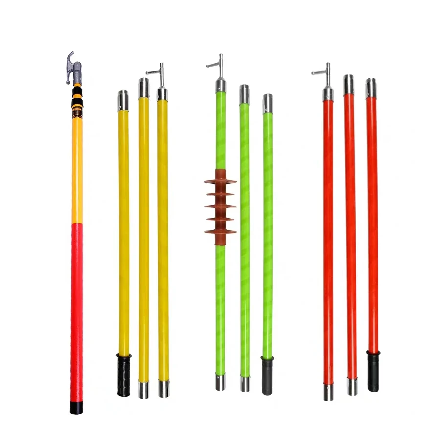 2019 новых продуктов универсальный 35KV высокого напряжения стекловолокна телескопическая Горячая Палка с рабочим стержнем