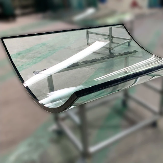 China factory clear curve  bulletproof Curved Window Laminated Glass windows for sale