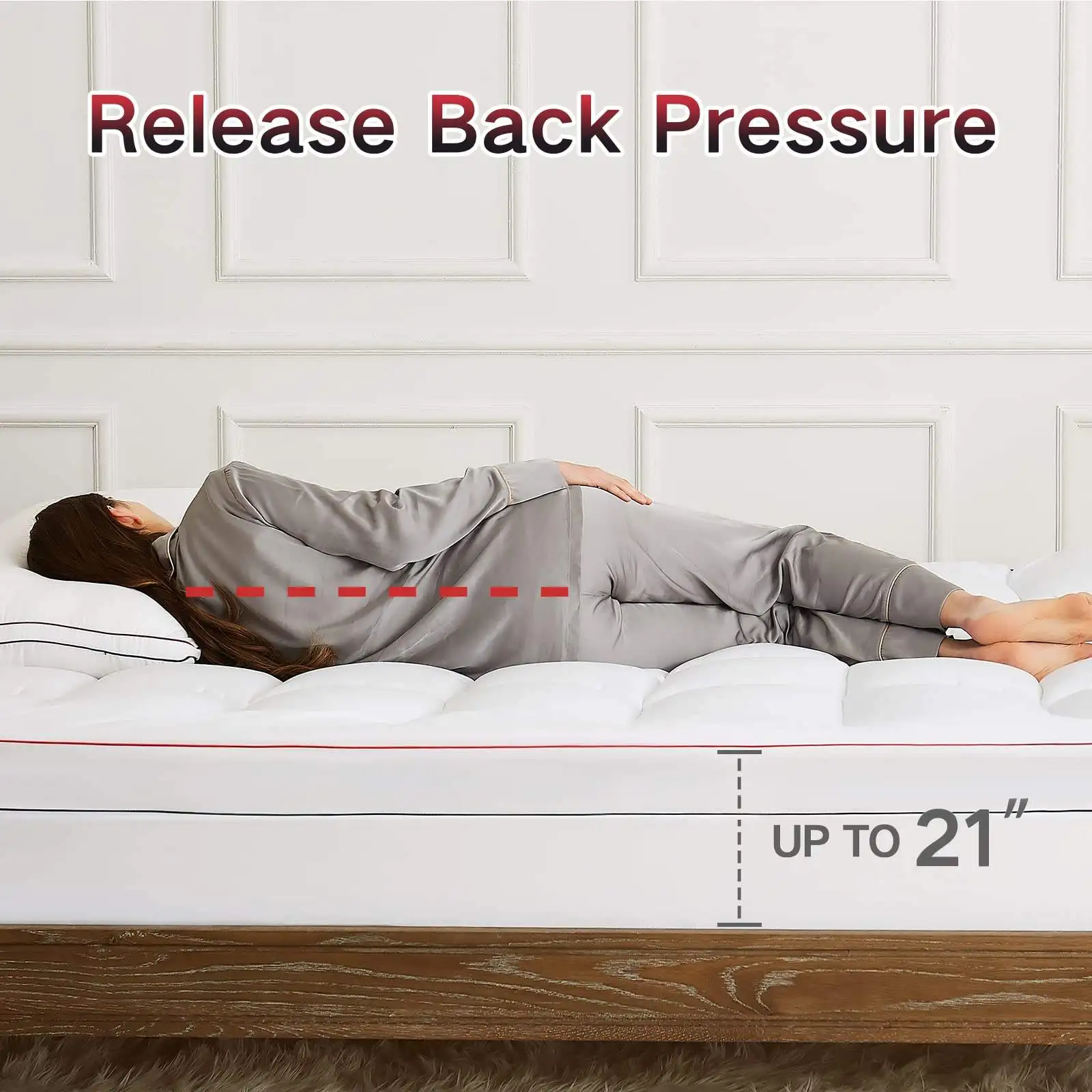 Manufacturer Premium Buy Natural White Bed Pad 100% Polyester Fabric Hotel Mattress Topper