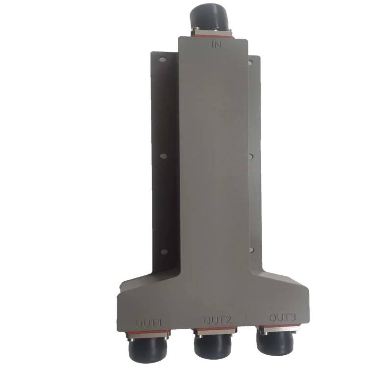 600-6000MHz Low PIM-155dBc 50W IP67 3-way RF Wilkinson Power Splitter Divider With 4310F Connector For 5G Market