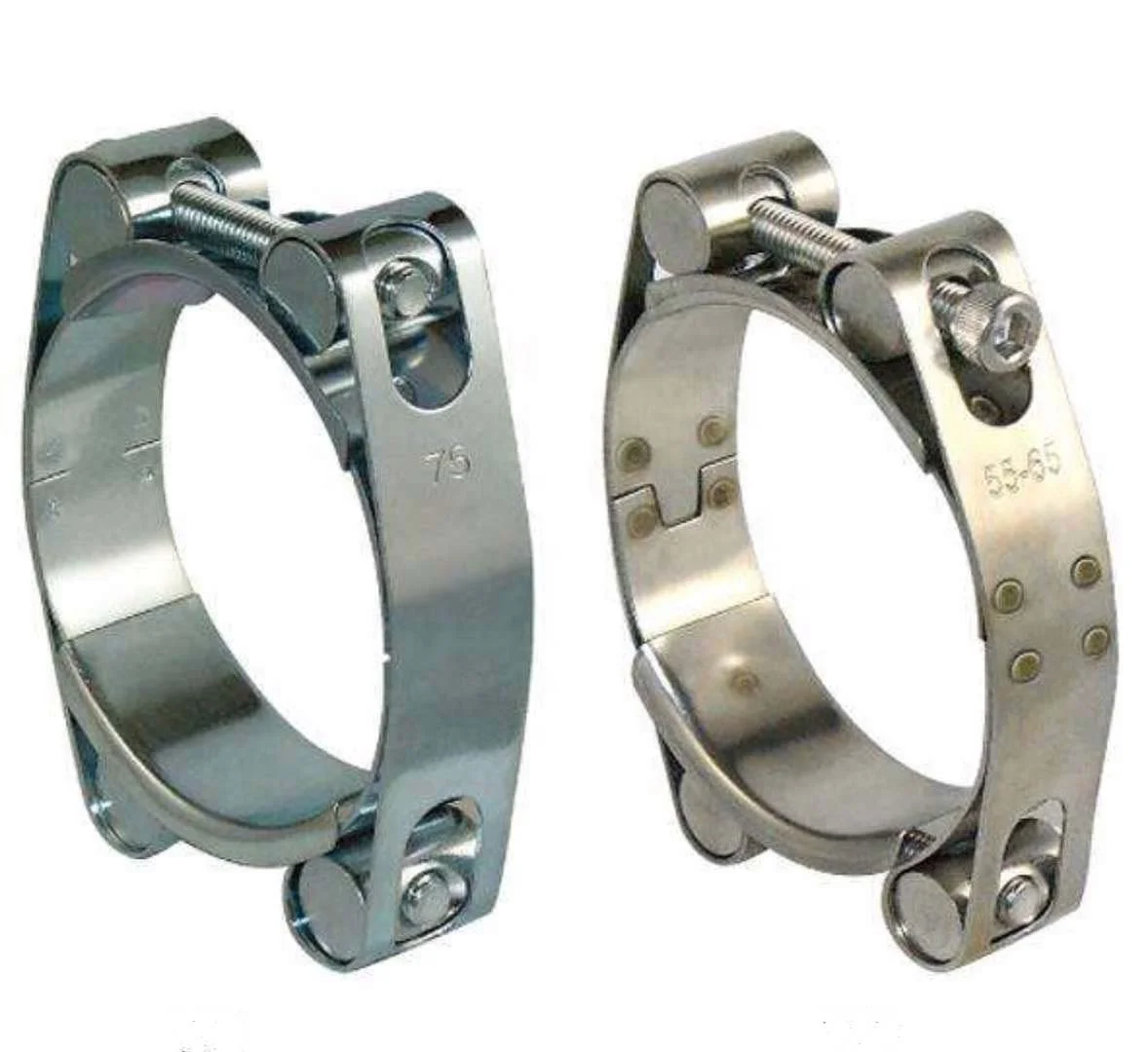 Большой крепкий Зажим для труб с двойным болтом DIN 3015 железный цинковым покрытием 4-дюймовый оцинкованный